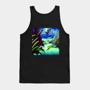 SeaScape Painting in Blue Theme, Beautiful Nature Tank Top